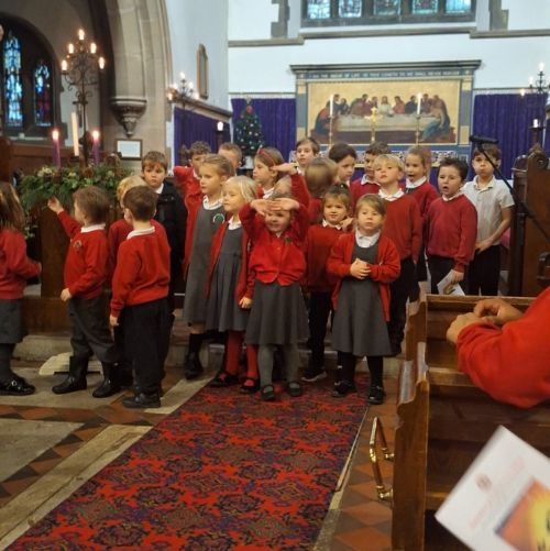 Christingle Collective Worship service at St Mary's Essendon.